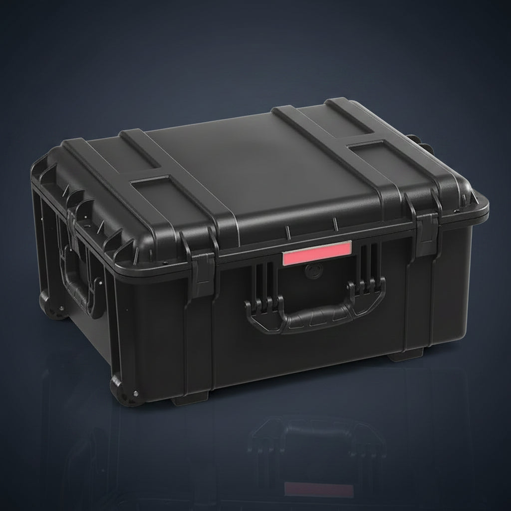 VEVOR Weatherproof Hard Case, Heavy Duty Protective Dry Box Case with Pre-Cut Foam, Wheels & Retractable Pull Handles for Travel, Hunt, Black