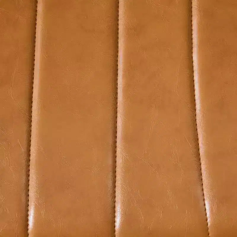 Oil-Waxed Leather Swivel Chair with Flip-Up Armrests – 330 lb Capacity