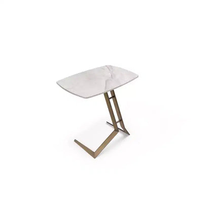 45" Round Metal End Table – Gray, Modern Accent Side Table