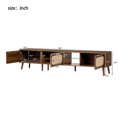 78" TV Console with Hidden Storage & Open Shelf – for TVs up to 85"