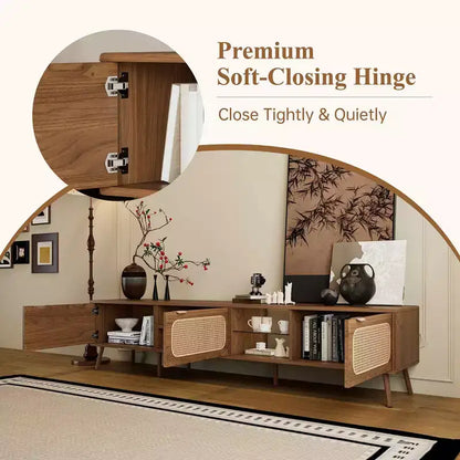 78" TV Console with Hidden Storage & Open Shelf – for TVs up to 85"