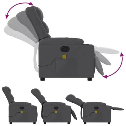 Manual Push-Back Massage Recliner Chair – 6-Point Vibration, Dual Cup Holders