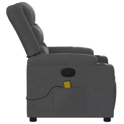 Manual Push-Back Massage Recliner Chair – 6-Point Vibration, Dual Cup Holders