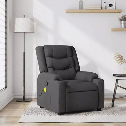 Manual Push-Back Massage Recliner Chair – 6-Point Vibration, Dual Cup Holders