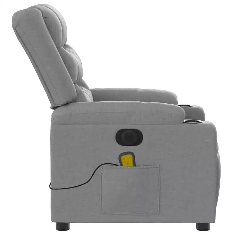 Manual Push-Back Massage Recliner Chair – 6-Point Vibration, Dual Cup Holders