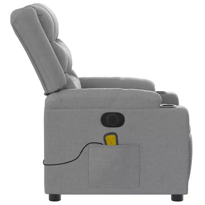 Manual Push-Back Massage Recliner Chair – 6-Point Vibration, Dual Cup Holders