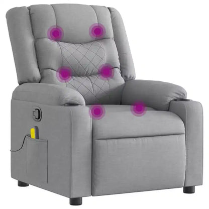 Manual Push-Back Massage Recliner Chair – 6-Point Vibration, Dual Cup Holders