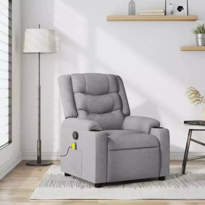 Manual Push-Back Massage Recliner Chair – 6-Point Vibration, Dual Cup Holders