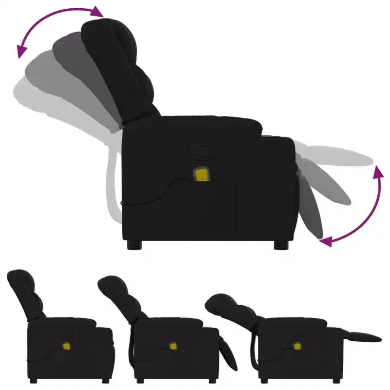 Manual Push-Back Massage Recliner Chair – 6-Point Vibration, Dual Cup Holders