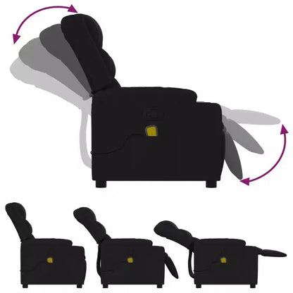 Manual Push-Back Massage Recliner Chair – 6-Point Vibration, Dual Cup Holders