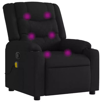 Manual Push-Back Massage Recliner Chair – 6-Point Vibration, Dual Cup Holders