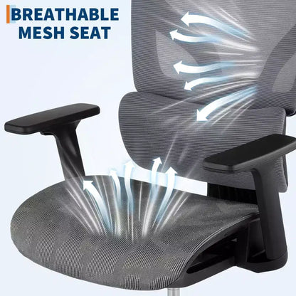 Ergonomic Mesh Office Chair with High Back Support, 3D Adjustable Armrests, Smooth Wheels,Breathable Desk Computer Chair for Long Hours of Work,Study