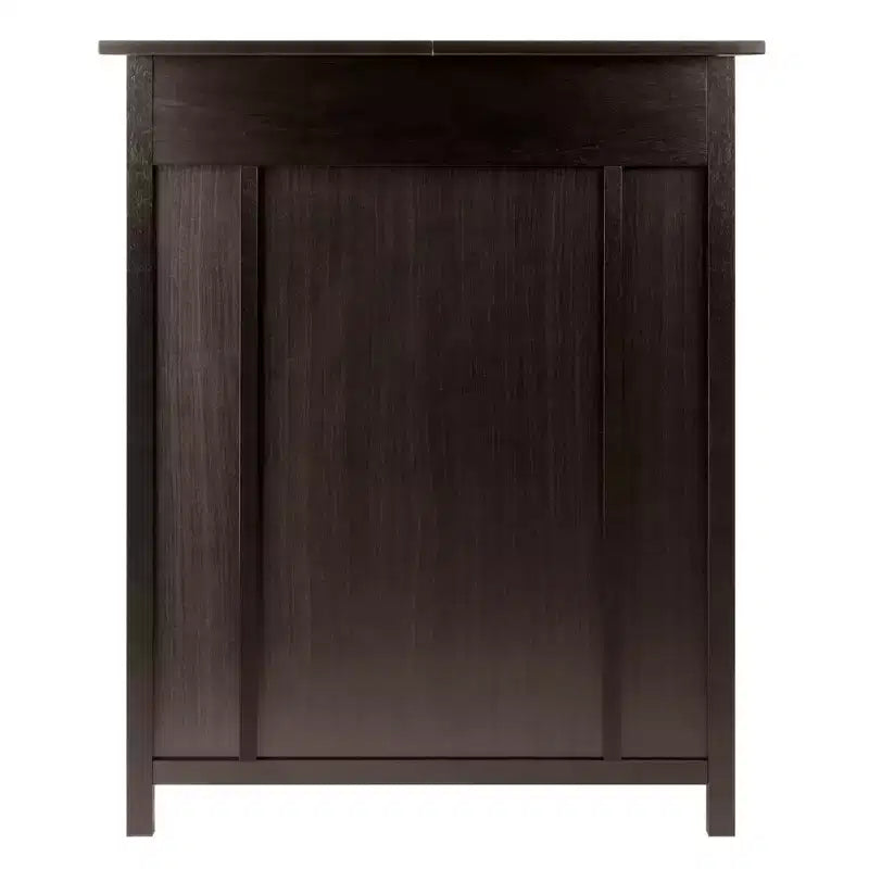 Yukon Wine Cabinet – Espresso Hardwood, 14-Bottle Rack & Stemware Holder