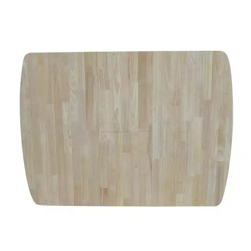 36" Extendable Dining Table Unfinished – Butterfly Leaf, Shaker Legs, Seats 6