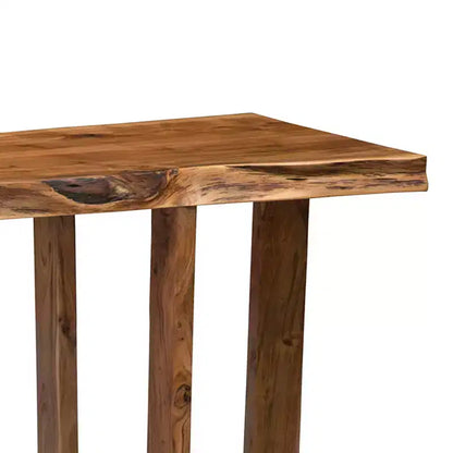 Berkshire Live Edge Solid Acacia Wood Media Console – Non-Toxic Finish, Steel Hardware