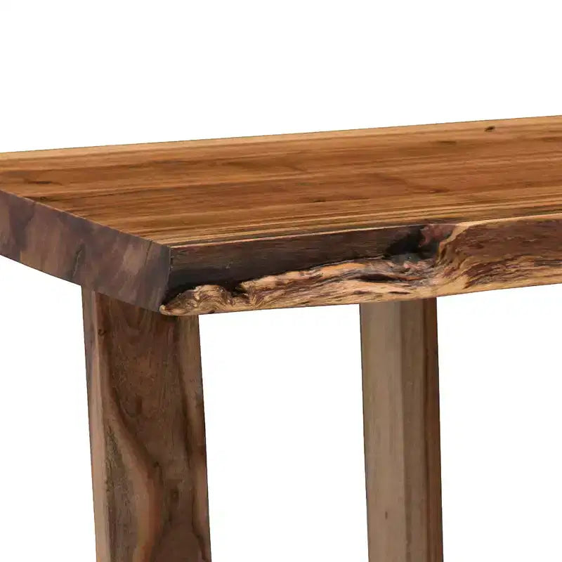Berkshire Live Edge Solid Acacia Wood Media Console – Non-Toxic Finish, Steel Hardware