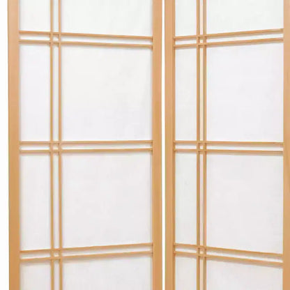 6 ft. Tall Double Cross Shoji Screen - Natural (8 Panels)