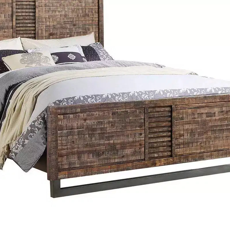Andria Queen Bed – Reclaimed Oak Finish