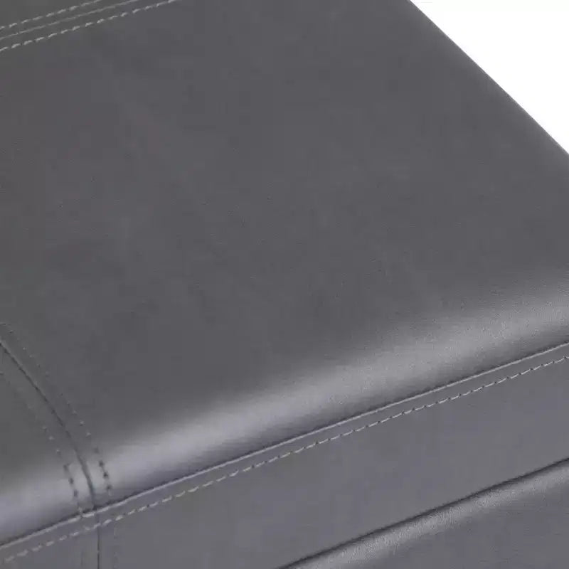 Stanford 48" Storage Ottoman – Faux Leather, Nailhead Trim & Lift-Top
