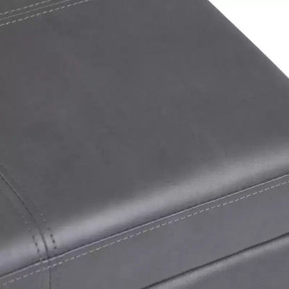 Stanford 48" Storage Ottoman – Faux Leather, Nailhead Trim & Lift-Top