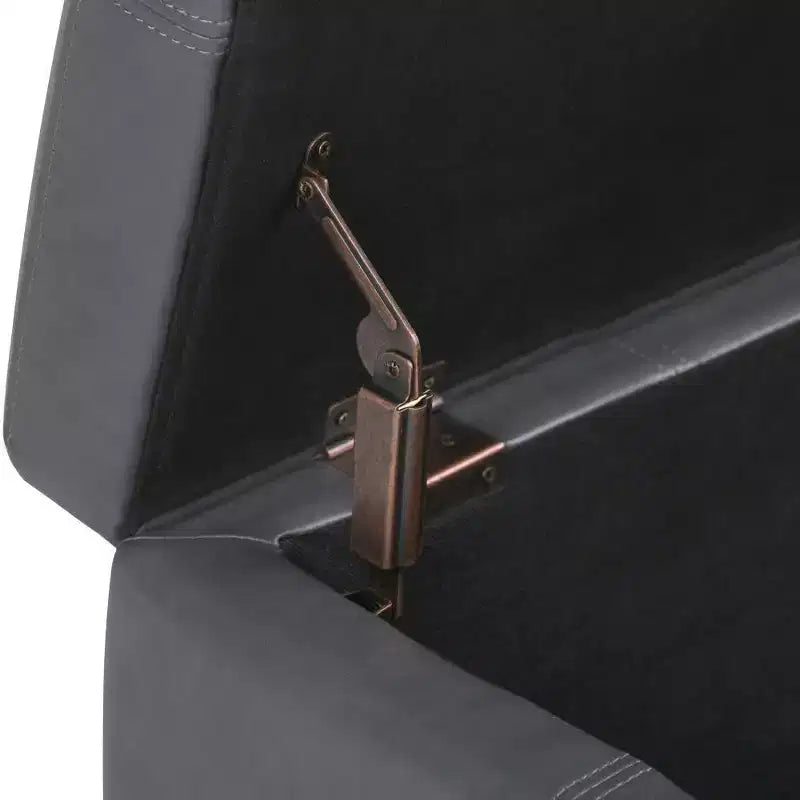 Stanford 48" Storage Ottoman – Faux Leather, Nailhead Trim & Lift-Top