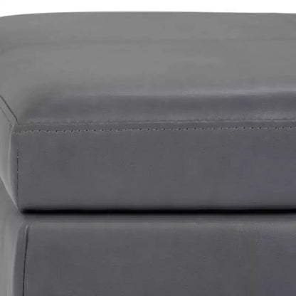 Stanford 48" Storage Ottoman – Faux Leather, Nailhead Trim & Lift-Top