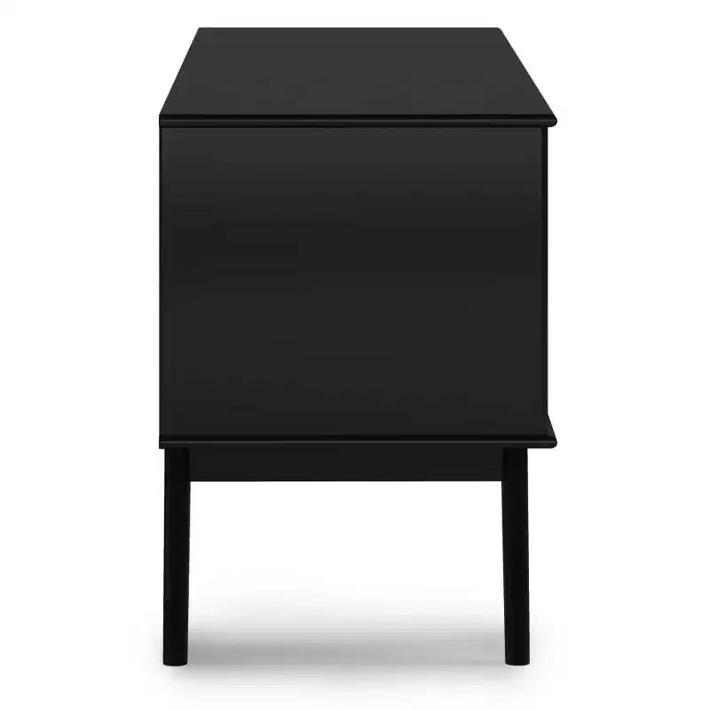 Tierney Mid-Century TV Stand for TVs up to 66" – Solid Rubberwood, Teak Brown