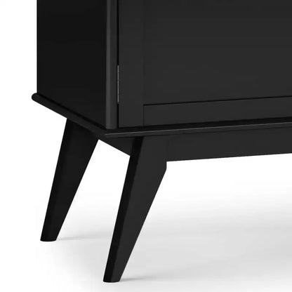 Tierney Mid-Century TV Stand for TVs up to 66" – Solid Rubberwood, Teak Brown