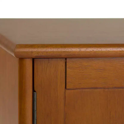 Tierney Mid-Century TV Stand for TVs up to 66" – Solid Rubberwood, Teak Brown