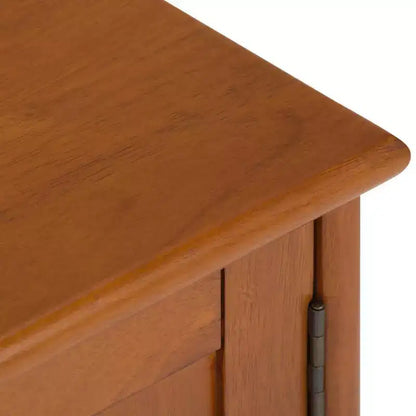 Tierney Mid-Century TV Stand for TVs up to 66" – Solid Rubberwood, Teak Brown